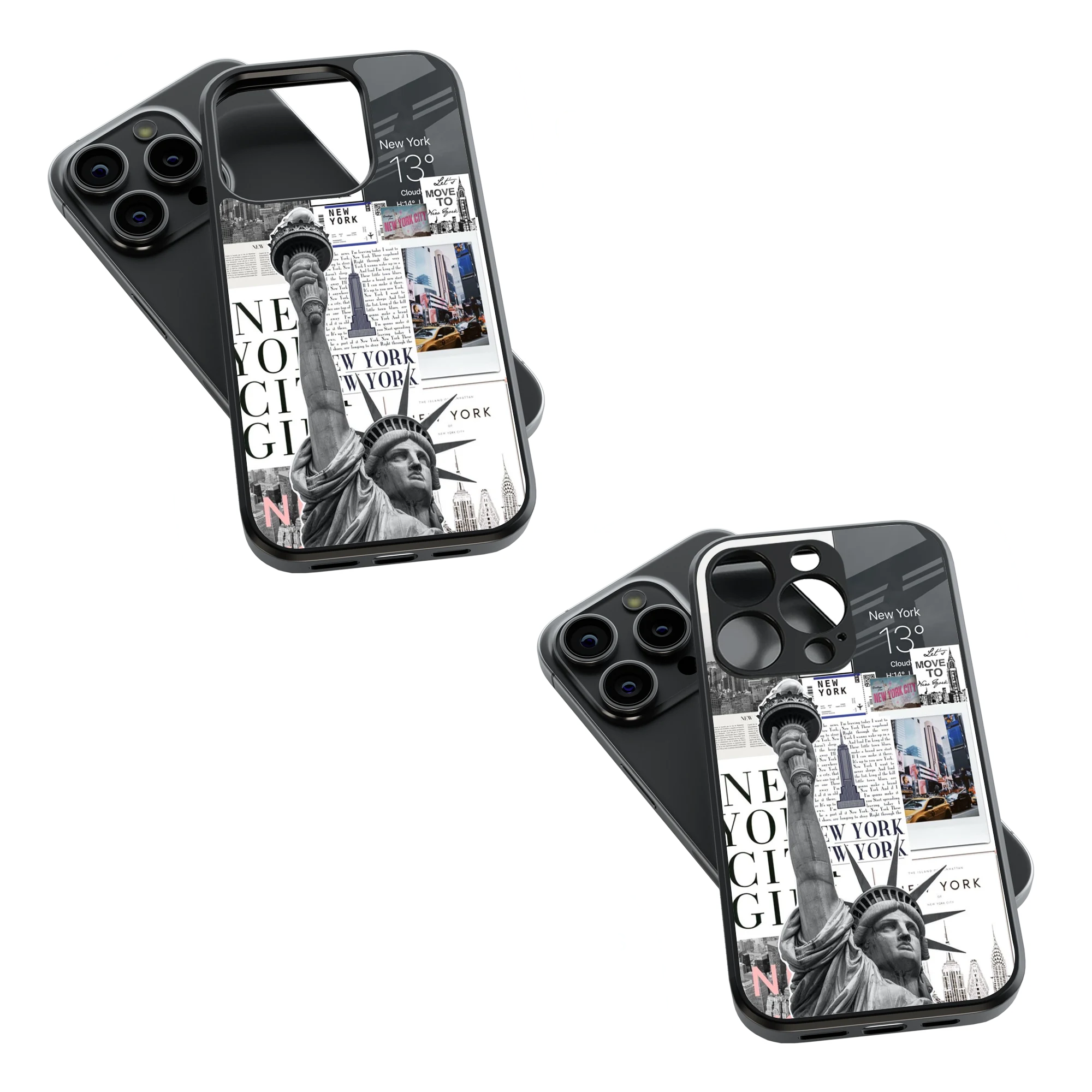 Trendy Glass Back Mobile Case for iPhone, Samsung, Redmi, OnePlus, Google Pixel, Motorola