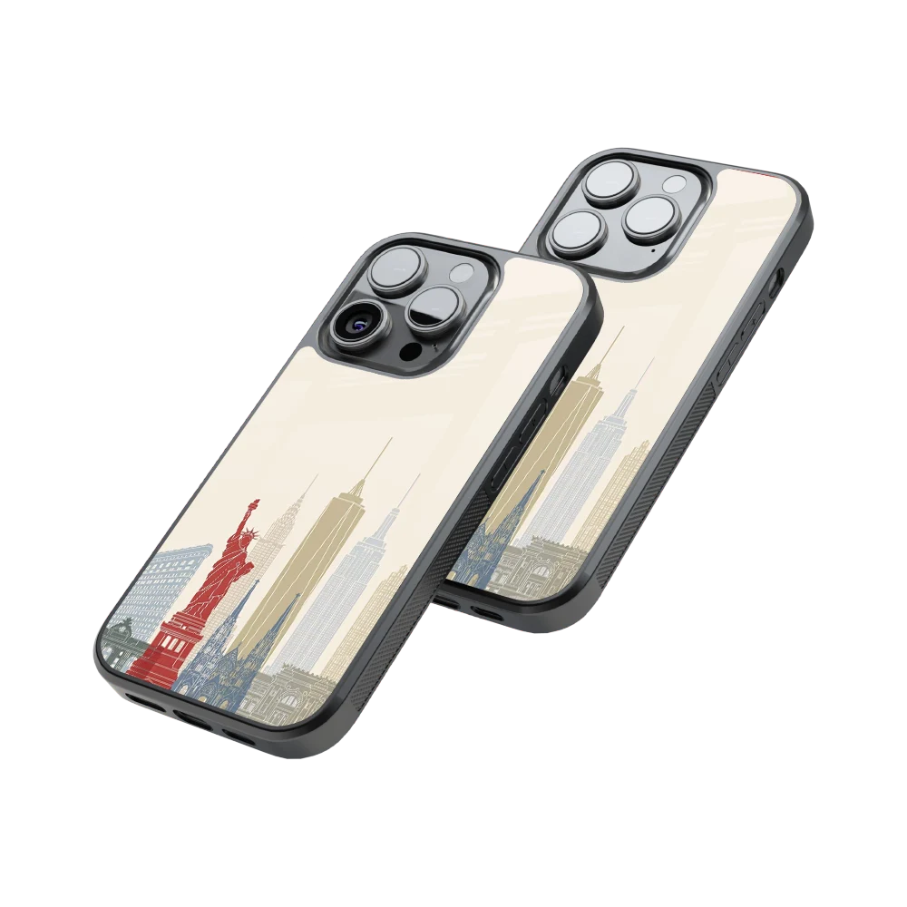 Protective Glass Back Phone Case Compatible with iPhone, Samsung, OnePlus, Pixel & More
