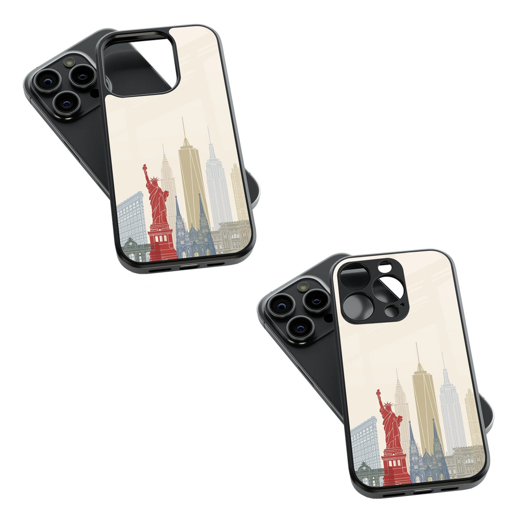 Trendy Glass Back Mobile Case for iPhone, Samsung, Redmi, OnePlus, Google Pixel, Motorola