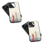 Trendy Glass Back Mobile Case for iPhone, Samsung, Redmi, OnePlus, Google Pixel, Motorola