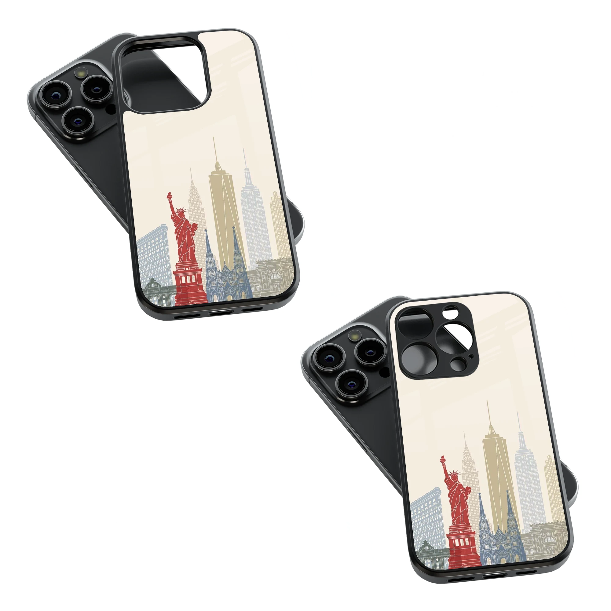 Trendy Glass Back Mobile Case for iPhone, Samsung, Redmi, OnePlus, Google Pixel, Motorola