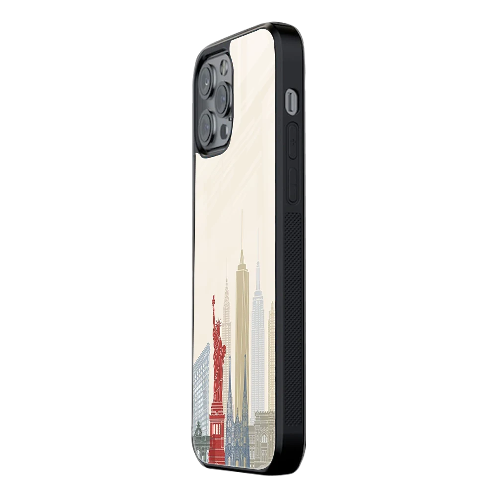 Slim Glass Back Phone Case for Multiple Brands iPhone, Samsung, Redmi, OnePlus, Oppo, Vivo