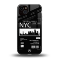 nyc back phone cover | glass case for iphone 15 plus