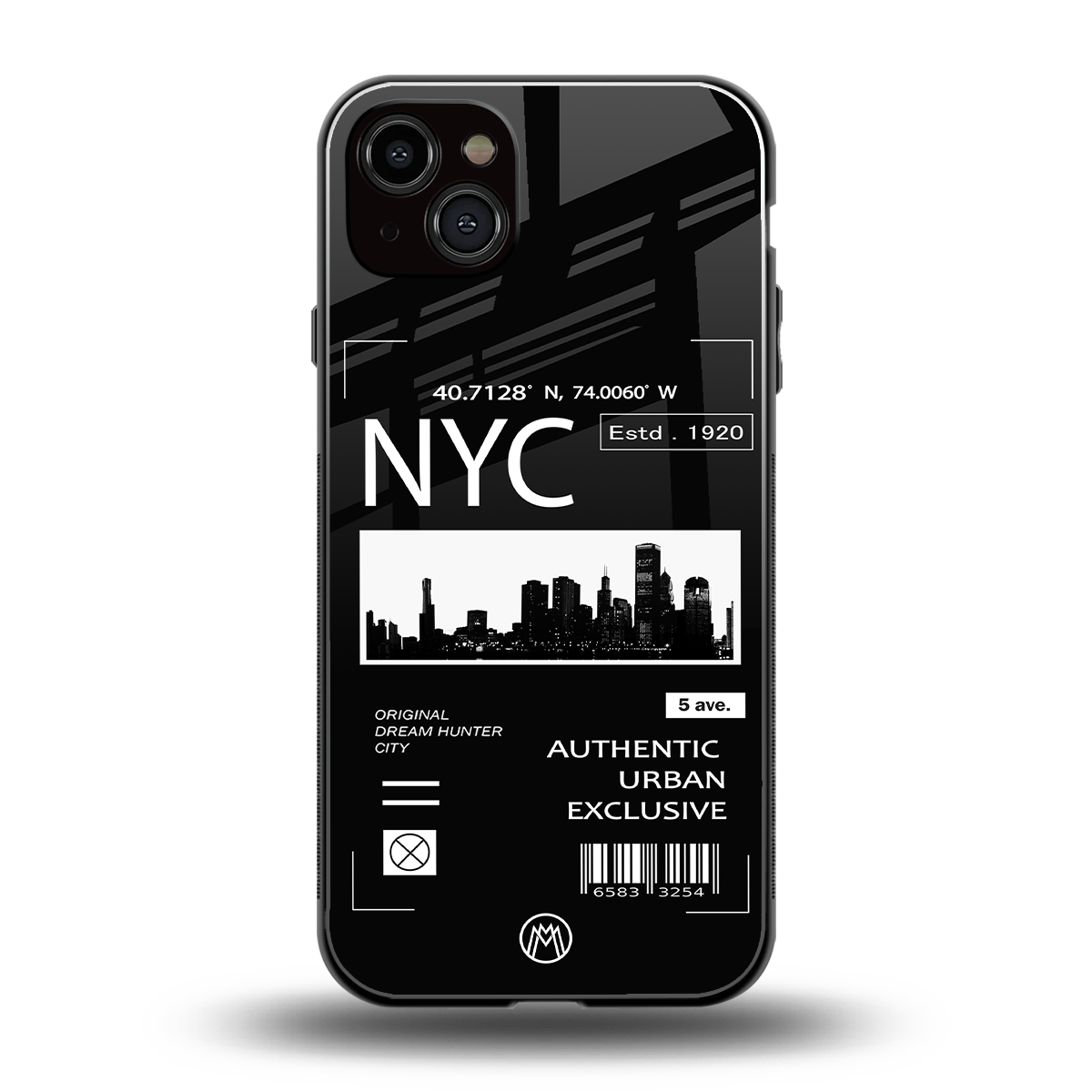 nyc back phone cover | glass case for iphone 15 plus