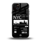 nyc back phone cover | glass case for iphone 14 plus