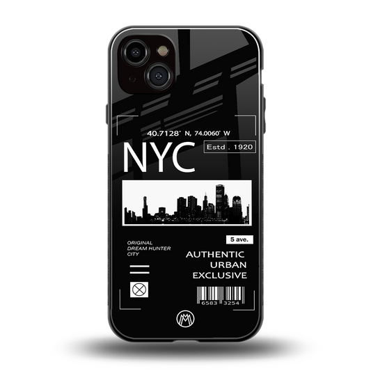 nyc back phone cover | glass case for iphone 14 plus