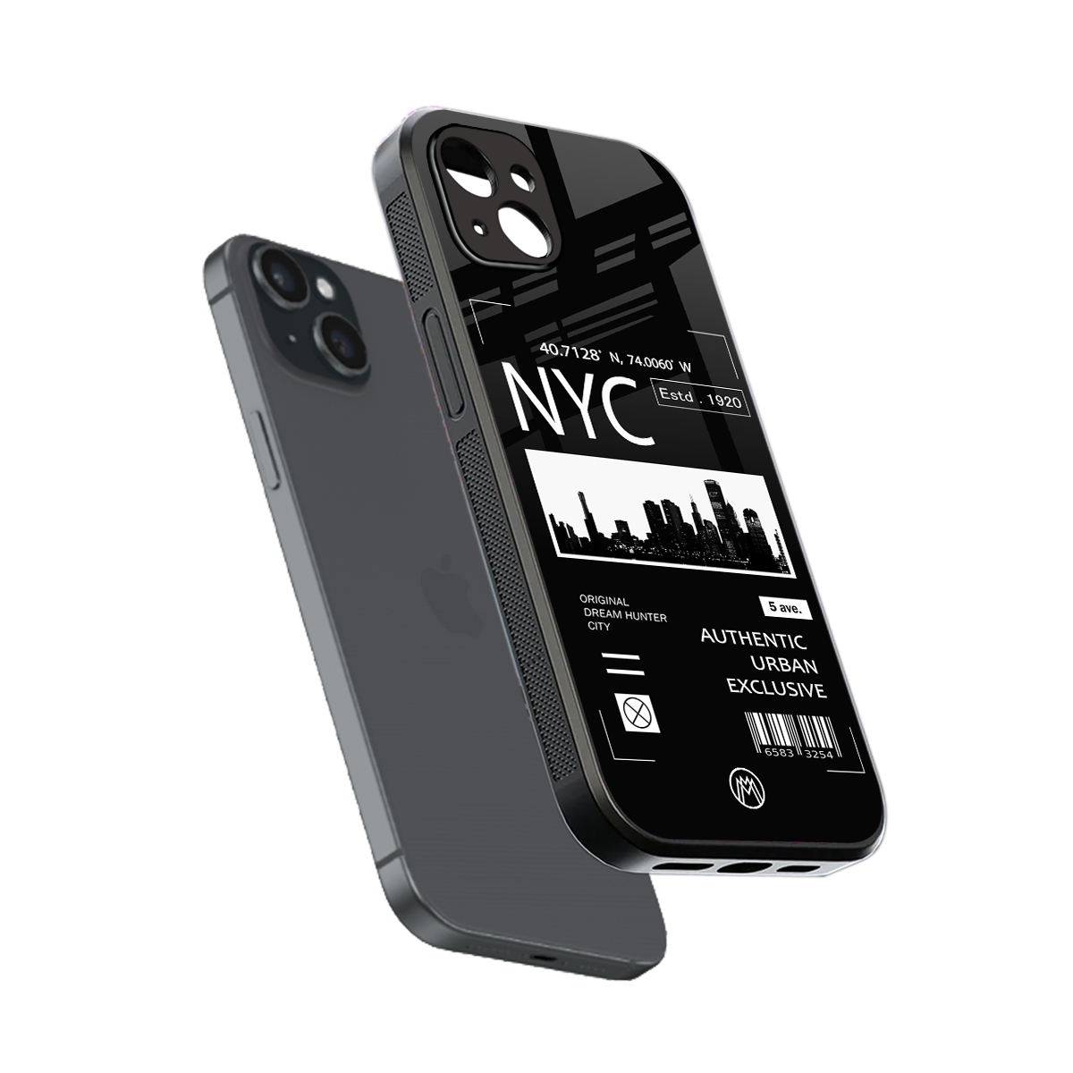 nyc back phone cover | glass case for iphone 15 plus