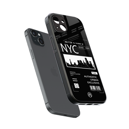 nyc back phone cover | glass case for iphone 15 plus