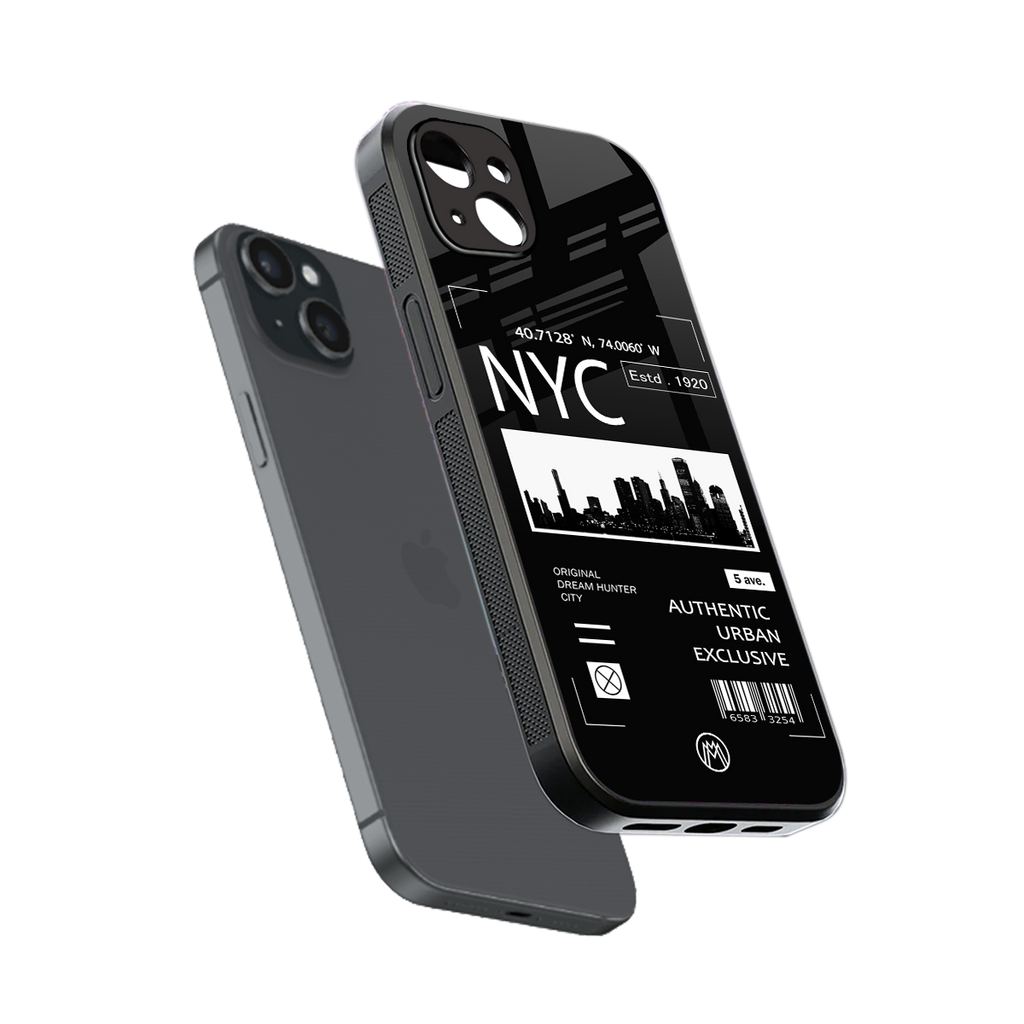 nyc back phone cover | glass case for iphone 14 plus