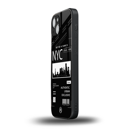 nyc back phone cover | glass case for iphone 15 plus