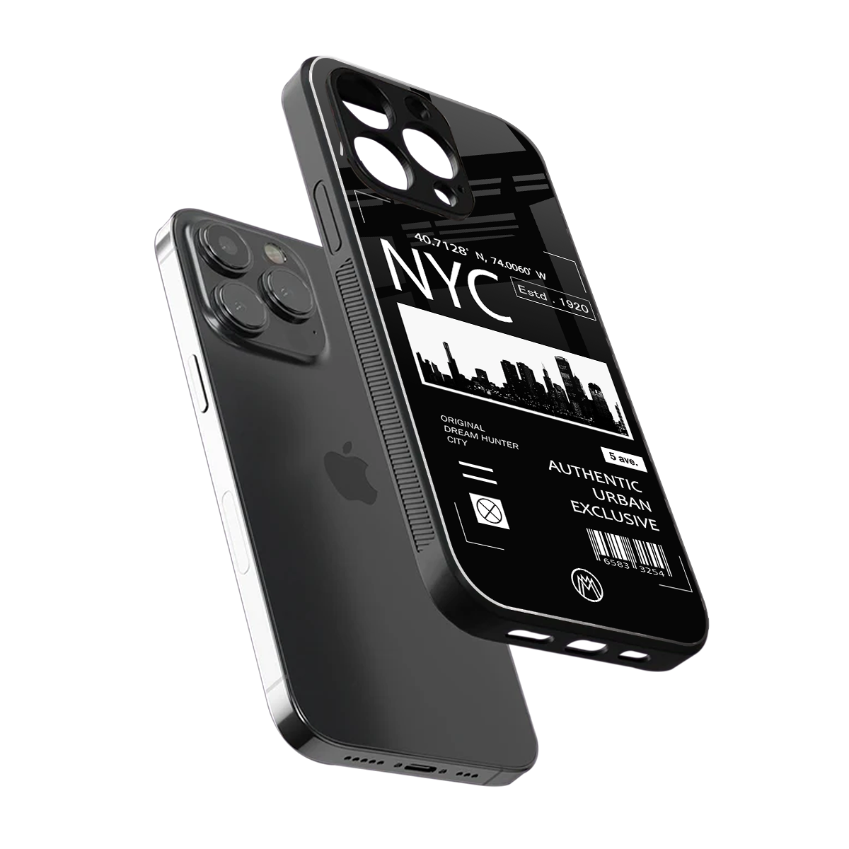 nyc back phone cover | glass case for iphone 15 pro max