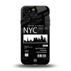 nyc back phone cover | glass case for iphone 15 pro