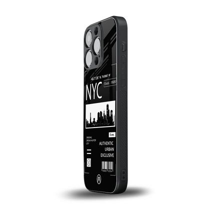 nyc back phone cover | glass case for iphone 15 pro