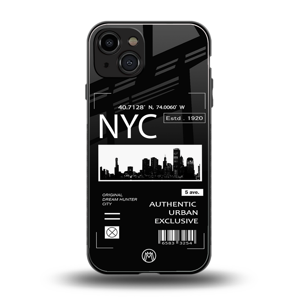 nyc back phone cover | glass case for iphone 15