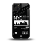 nyc back phone cover | glass case for iphone 15