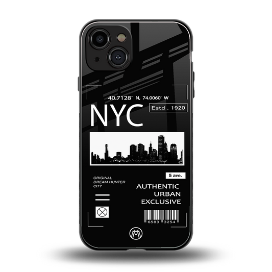 nyc back phone cover | glass case for iphone 15