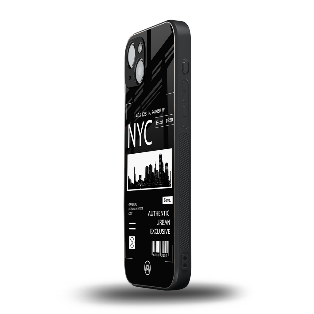 nyc back phone cover | glass case for iphone 15