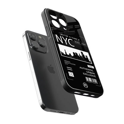nyc back phone cover | glass case for iphone 15 pro
