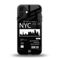 nyc back phone cover | glass case for iphone 16 plus