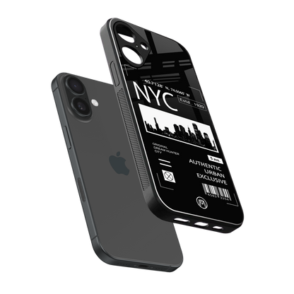 nyc back phone cover | glass case for iphone 16 plus