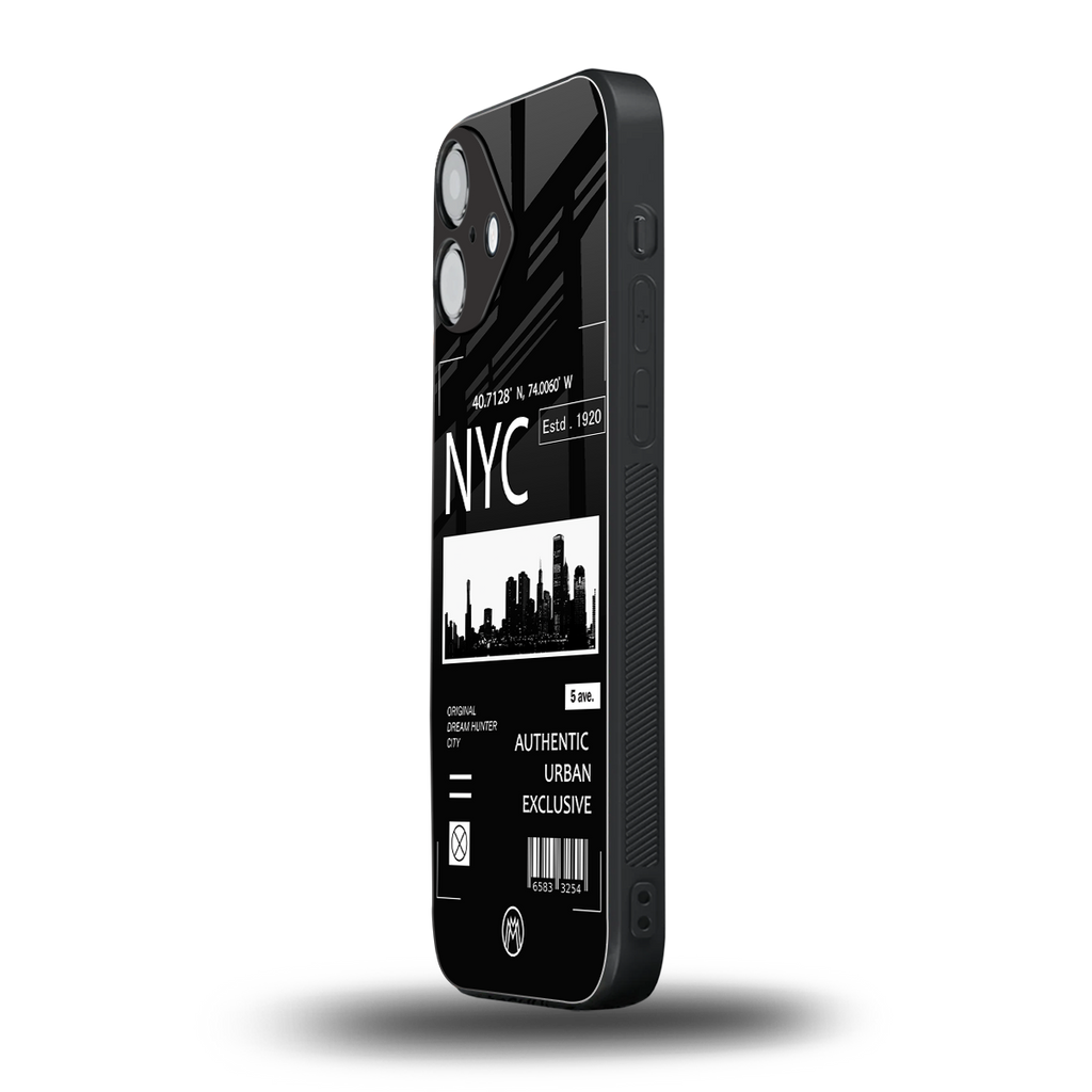 nyc back phone cover | glass case for iphone 16 plus