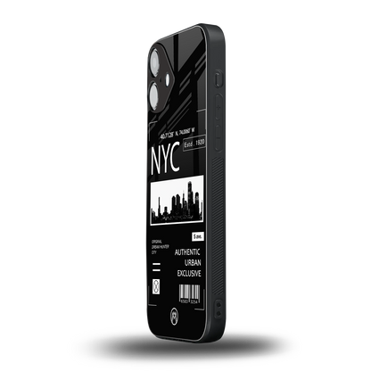 nyc back phone cover | glass case for iphone 16 plus