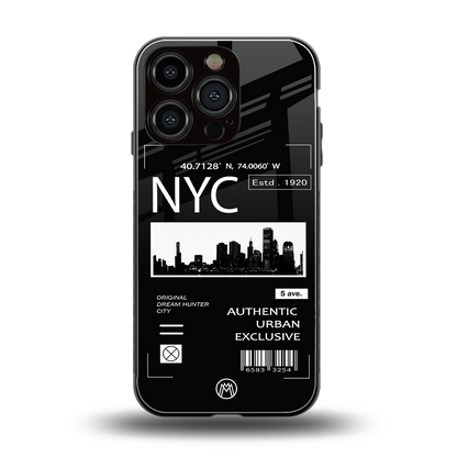 nyc back phone cover | glass case for iphone 16 pro