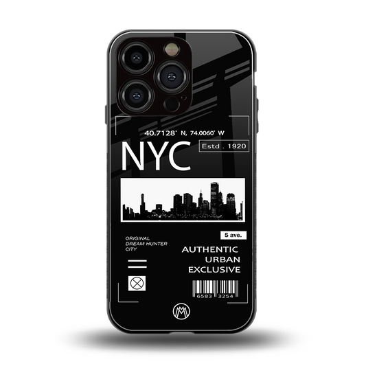 nyc back phone cover | glass case for iphone 16 pro
