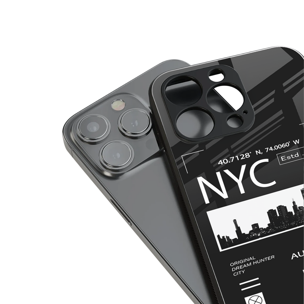 nyc back phone cover | glass case for iphone 16 plus