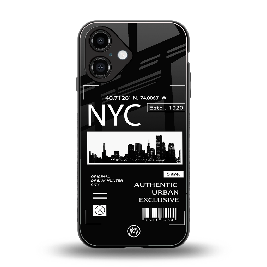 nyc back phone cover | glass case for iphone 16