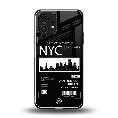 nyc back phone cover | glass case for nothing phone 1