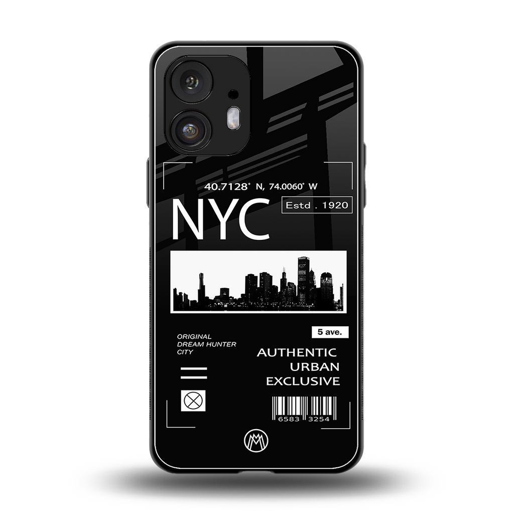 nyc back phone cover | glass case for nothing phone 2