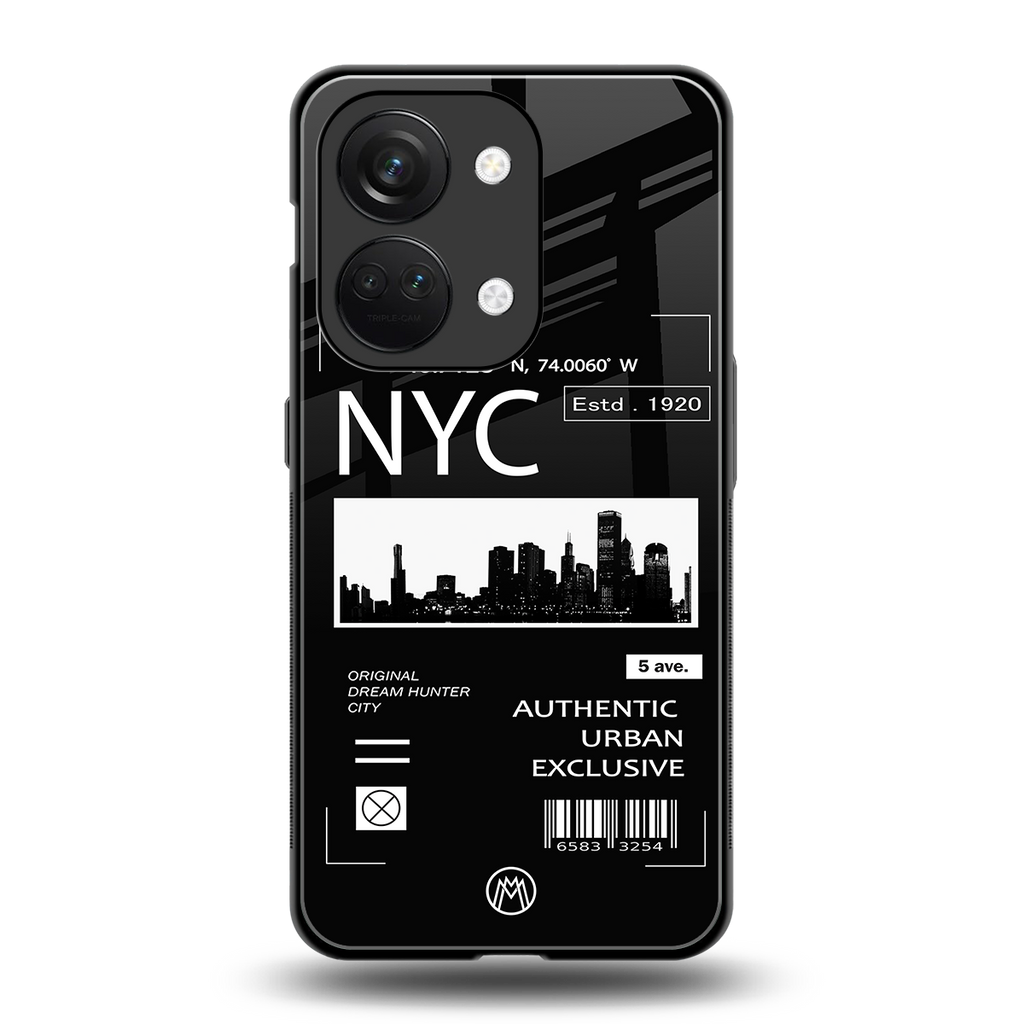 nyc back phone cover | glass case for oneplus nord 3