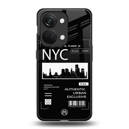 nyc back phone cover | glass case for oneplus nord 3