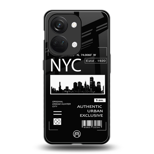 nyc back phone cover | glass case for oneplus nord 3