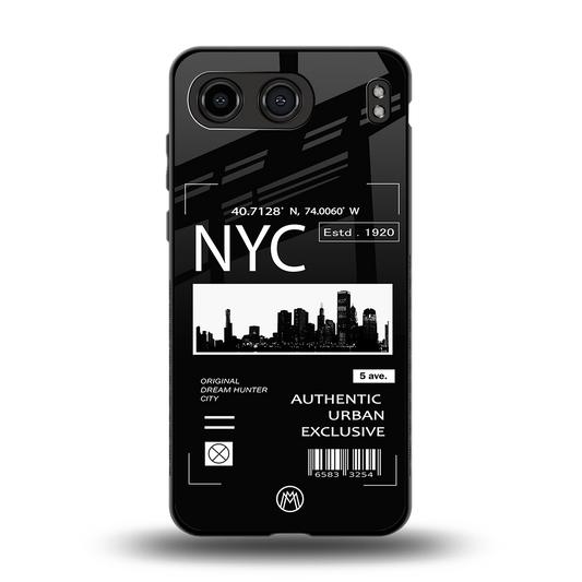 nyc back phone cover | glass case for oneplus nord 4