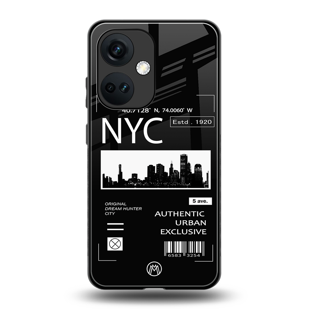 nyc back phone cover | glass case for oneplus nord ce 3