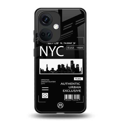 nyc back phone cover | glass case for oneplus nord ce 3