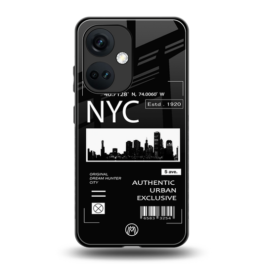 nyc back phone cover | glass case for oneplus nord ce 3