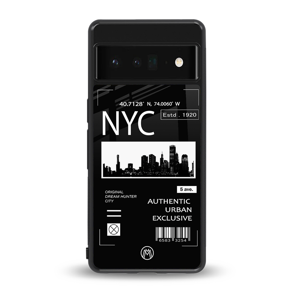 nyc back phone cover | glass case for google pixel 6 pro