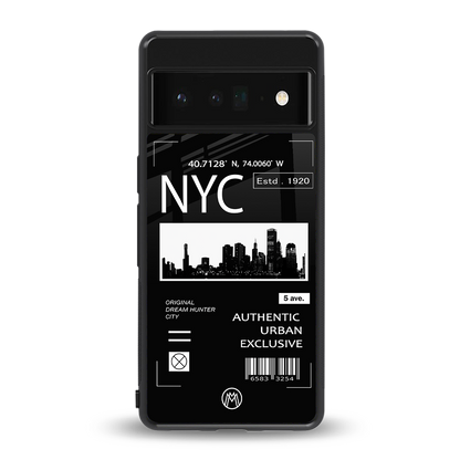 nyc back phone cover | glass case for google pixel 6 pro
