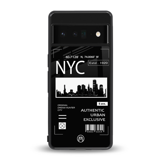nyc back phone cover | glass case for google pixel 6 pro