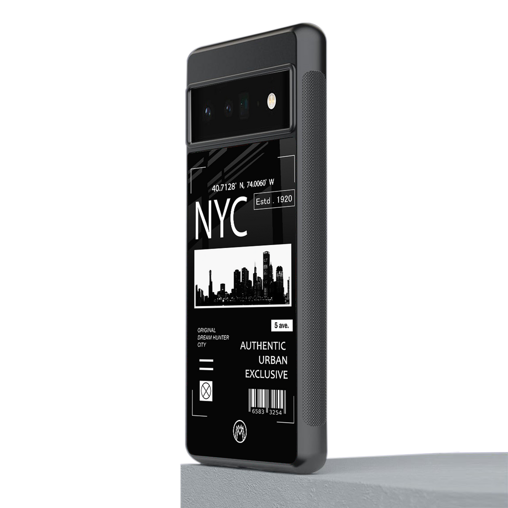 nyc back phone cover | glass case for google pixel 6 pro