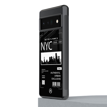 nyc back phone cover | glass case for google pixel 6 pro