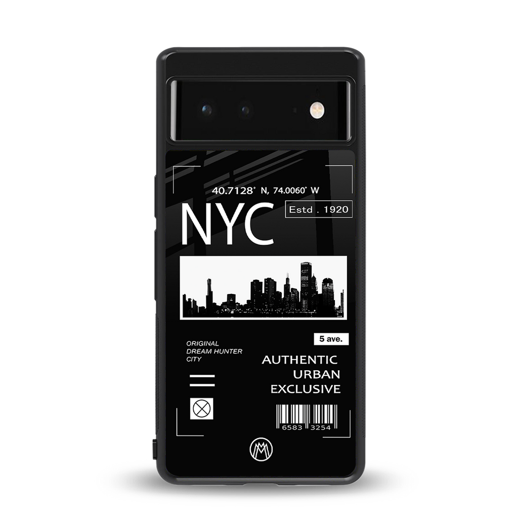 nyc back phone cover | glass case for google pixel 6