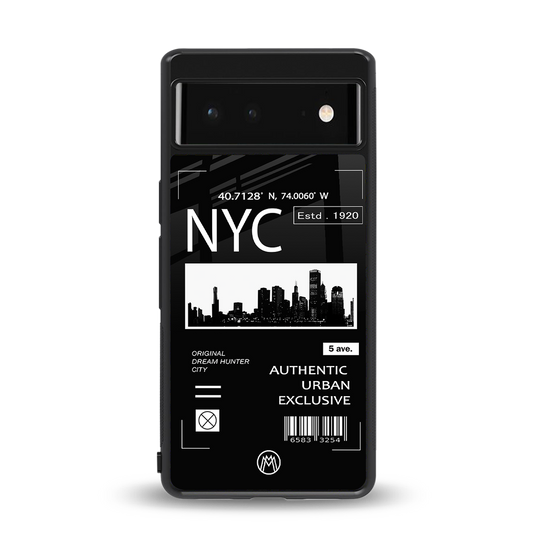 nyc back phone cover | glass case for Google Pixel 6A