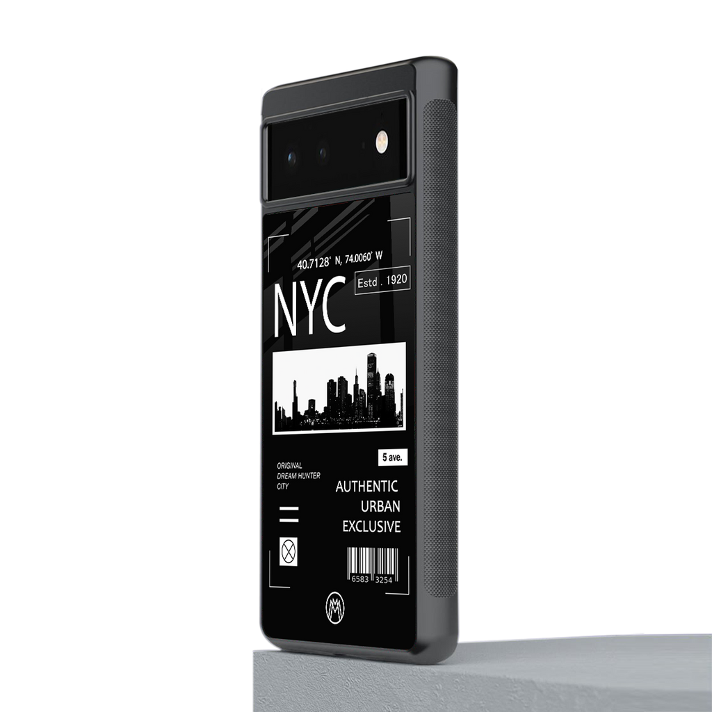 nyc back phone cover | glass case for google pixel 6