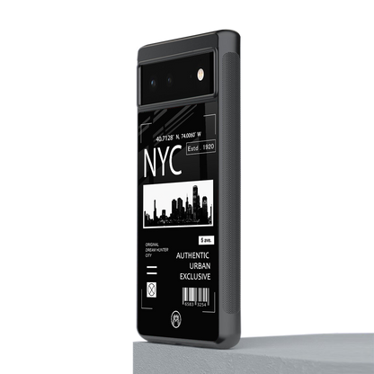 nyc back phone cover | glass case for Google Pixel 6A