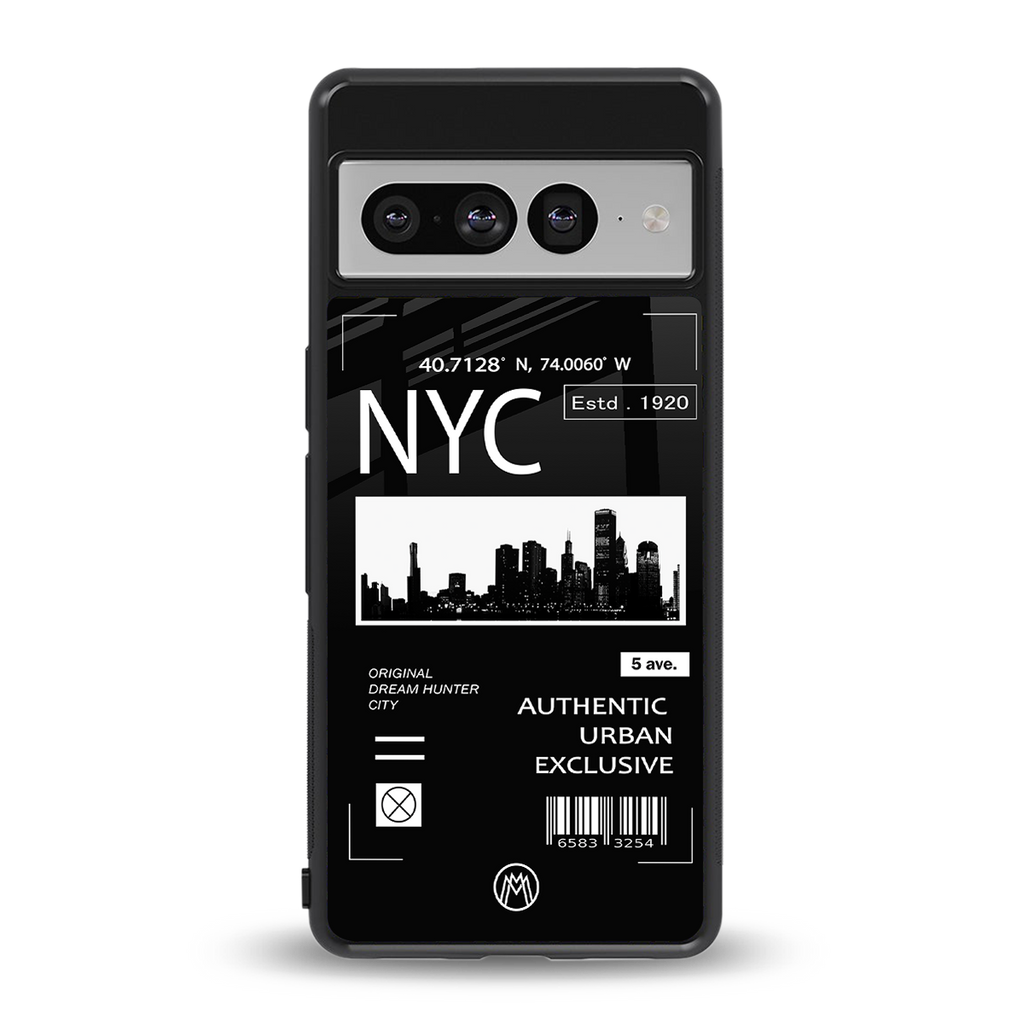 nyc back phone cover | glass case for google pixel 7 pro