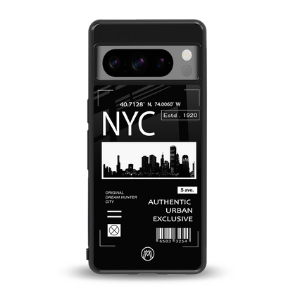nyc back phone cover | glass case for google pixel 8 pro